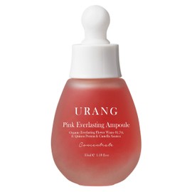 URANG Pink Everlasting Ampoule | Organic Moisturizer Supports Elasticity & Vibrancy For Dull Skin | For All Skin Types Oily, Dry & Sensitive | Natural Vegan Skincare for Women, Men