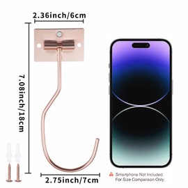 BJUTYEU Self-Adhesive Banana Hook, Grape Hook, Kitchen Banana Hanger, Keep Bananas Fresh Under The Cabinet, with Magnetic Absorption Storage Perfect Design 1 Pieces Champagne Color