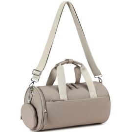 Mini Gym Bag for Women Girls Cute Small Duffle Bag with Multifunctional Pockets Workout Sport Bags for Dance,Fitness,Yoga, Grey-Purple, 12 Inch, Sport