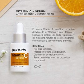 Babaria Serum Vitamina C Tratamiento Antioxidante + Luminosidad 30ml. Babaria