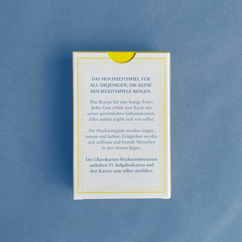 Chaos cards wedding game.