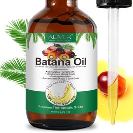 Batana Öl für Haarwachstum, Batana Oil for Hair Growth, 100% natürliches und reines Bio-Batanenöl, feuchtigkeitsspendende ätherische Öle, verbessert Haar- Hautstrahlung, beugt Haarausfall vor, 60 ml