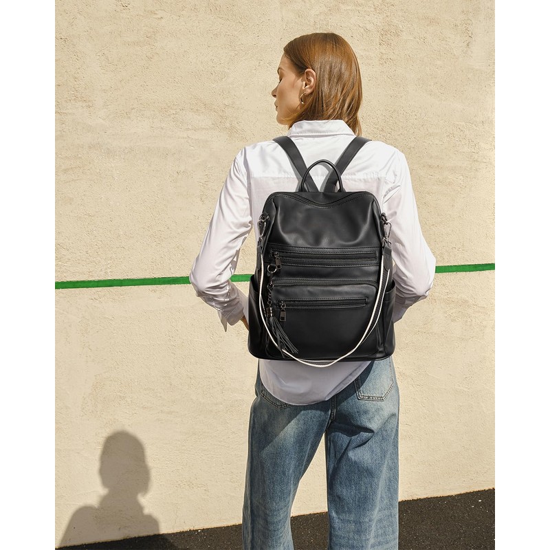 Telena Backpack for Women Vegan Leather Backpack Large Travel Backpack,
