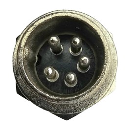 Universal Pro Trucker 5-Pin CB Radio Microphone Panel Jack w/ Back-Up Nut, Durable Build