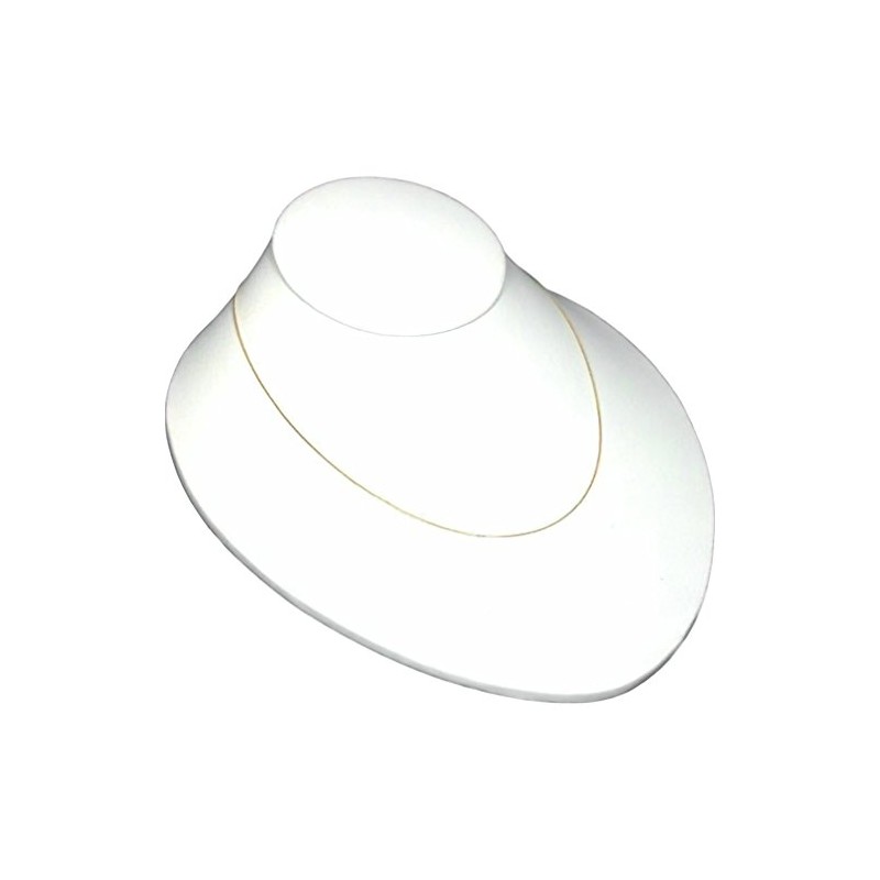 Bust Display Low Chain Necklace Pendant White