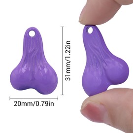 WOAEIUOS Hanging Truck Balls Nuts Bumper Balls Bull Nuts Tail Ball Counterweight for TRX4M SCX24 FX24 1/18 RC Cars (Purple)
