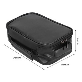 Fireproof Document Bag with Lock Small Fireproof Document Safe Box Portable File Organizers Home Office Travel (Black)