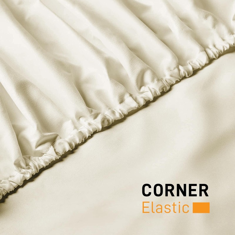 My home store Fitted Sheet 25 cm Deep Brushed Microfiber