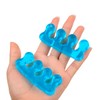 Set 3 Pares Separadores De Dedos Pies Silicona Flexible Celeste