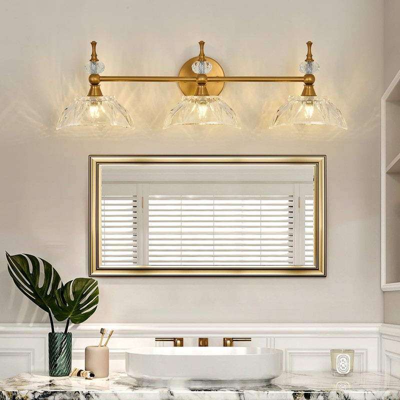 Qgiytp Vintage Bathroom Light Fixtures Gold Bathroom Vanity Light with