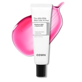 COSRX AHA BHA PHA LHA 35% Peel 1.01 fl. oz / 1.0 fl oz, gel exfoliante químico para piel opaca, áspera y grasa con células de piel obstruidas de poros y muertas, altamente concentrado