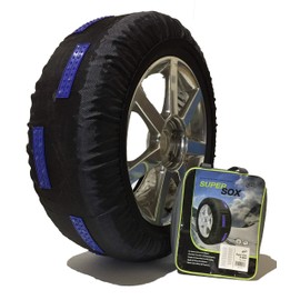 Security Chain Company S38 Tire Traction SuperSox with Reinforced Studded Urethane Pads, Tire Chain Alternative for Increased Traction and Low Clearance, Set of 2