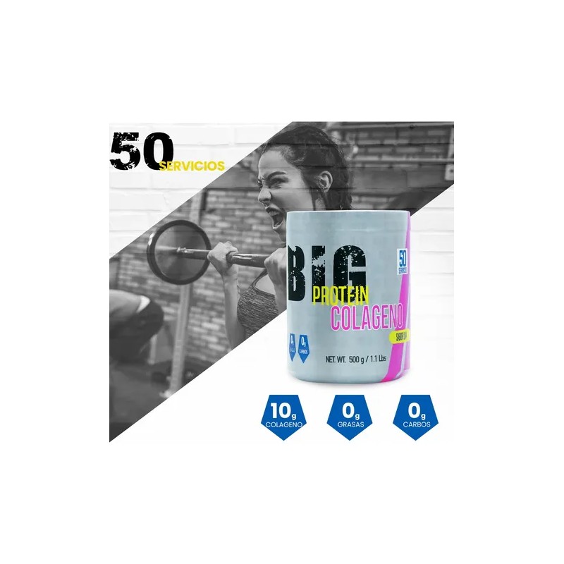 Colágeno Hidrolizado Big 500gr Varios Sabores 100 Servicios