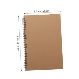 COHEALI 5 Pcs 1 Set Book Convenient Schedule Notepads Travel Journal Hardback Journal Wirebound Journal Travel Spiral Notepads Travel Purse Kraft Paper Manuscript A5