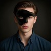 Axvxby Men's Mask, One-Eyed Half Face Phantom Mask, Half Face