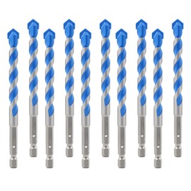 BRSCHNITT Carbide Drill Bit Set - Dry Drill Bit Set for Masonry, Concrete, Bricks, Wood, Plastic etc(10MM*10 Quick-fit Shank)