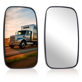 2PCS 12.6x7.5 inch Large Truck mirrors-Glass tractor mirrors-Side Mirrors for Truck, Towing, Tractor, Van and Bus