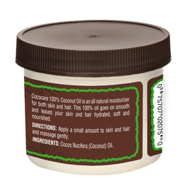 Cococare 100% Coconut Oil - All Natural Coconut Oil for Use on Skin & Hair - Ideal for All Skin Types (4oz)