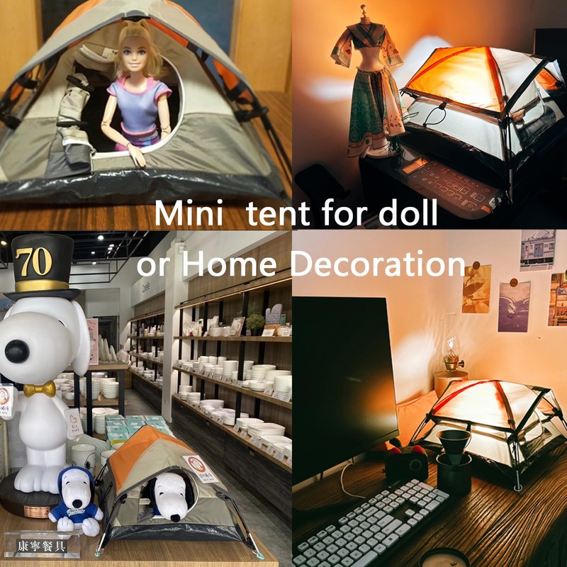 Generic Mini Tent,Model Tent Decoration，Tiny Tent for Home and Garden