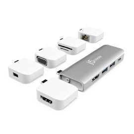 j5 create JCD389 USB Type-C 11-in-1 Premium Dock for MacBook Pro/Air