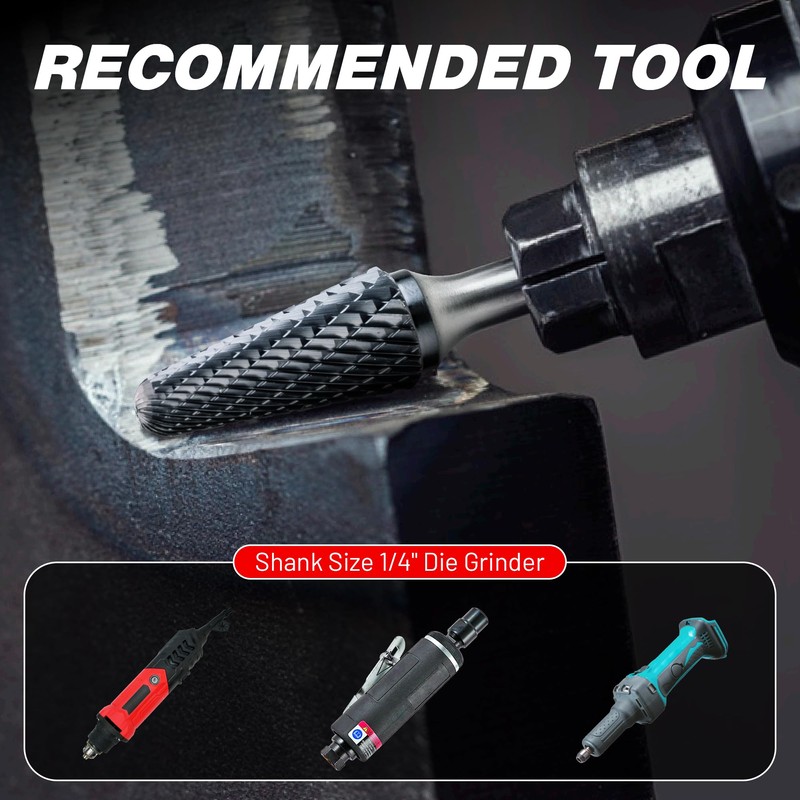 EZARC AlCrN Carbide Rotary Burr Bit (Pro), SL-5 Double Cut