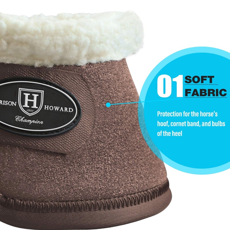 Harrison Howard Essential Bell Boots Shock Absorption with Fleece Trim