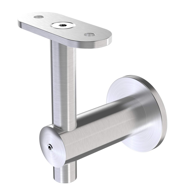 Handrail Bracket Stainless Steel 316 Round (Satin Stainless Steel)