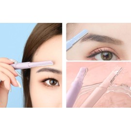 3pcs Eyebrow Razor & Face Shaver for Women and Men,Facial Hair Removal for Shaping and Removing Unwanted Hair,Double-headed Dermaplaning Tool with Protective Blade Cover for Face