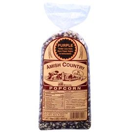 Amish Country Popcorn | 1 lb Bag | Purple Popcorn Kernels | Old Fashioned, Non-GMO and Gluten Free (Purple - 1 lb Bag)
