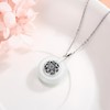 KiiKii Jade Necklaces for Women 925 Sterling Silver Lotus Pendant