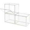 GUDEMAY Clear Stackable Plastic Storage Bins with Magnetic Lid, Dustproof
