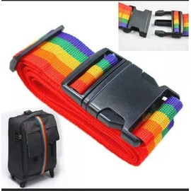 VapourOn Heavy Duty Luggage Straps for Suitcases Packing Belts Travel Accessories Bag Strap 2 Pack Rainbow (Password)