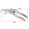 sky-w 8" Bypass Pruner,Hand Pruners, Garden Clippers,Aluminum Alloy Handle(Pack of