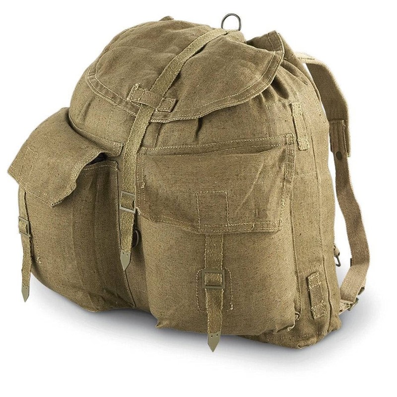 Original Czech army vintage backpack with Y straps suspenders M60