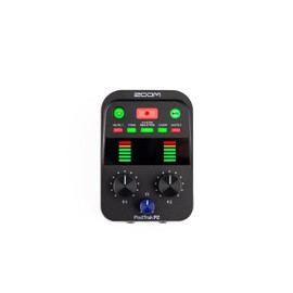 PodTrak P2 Podcast Recorder with 2 USB Mic Inputs, 2 Headphone Outputs, AI Noise Reduction, Tone & COMP Effects, Remote Guest Recording, SD Cards up to 1TB, Battery Powered, & USB-C Powered