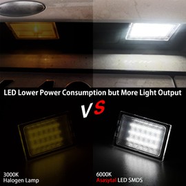 Asasytal LED Number Plate Rear Light, 12V SMD Canbus Car Registration License Plate Lamps Compatible with LR2/3 Land-Rover Free-lander2 Discovery 3/4 V8 4.4L/V6 4.0L 5.0L, 2 Pieces