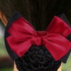 Minkissy 3Pcs Hair Snood with Flower Clip, Bowknot Mesh Bun