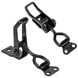 2 PCS Black Toggle Latch Clamp 300lbs Heavy Duty Adjustable Pull Latch - Quick Release Smoker Door Metal Clamps for Box, Gate, Cabinet, Case