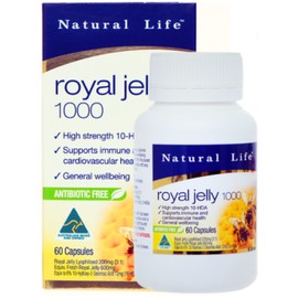 Natural Life Royal Jelly 1000mg 1.2% HDA 60 Capsules
