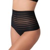 Leonisa Seamless High Waisted Thong Panty with Lace Stripe for