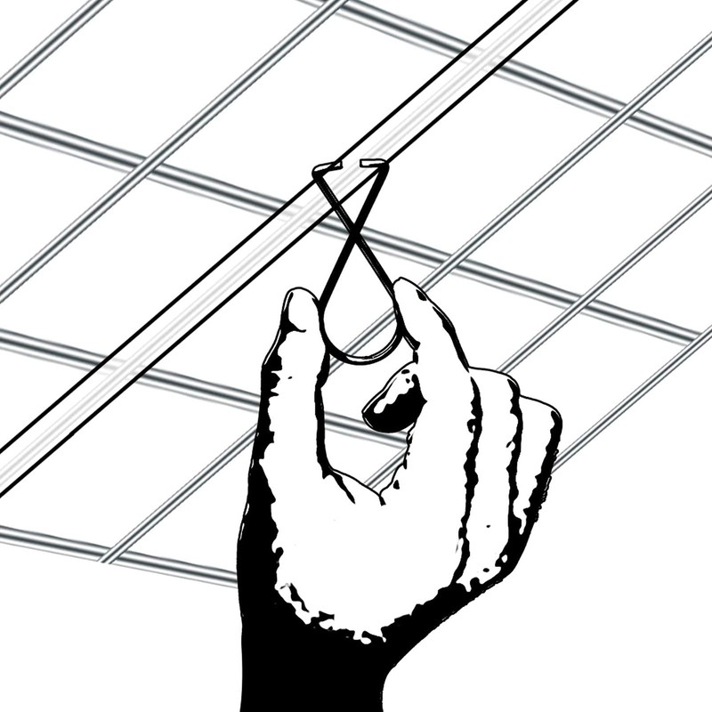 Outus 50 Packs Hook Clips Ceiling Tile Hooks T-bar Drop