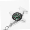 Sosoport 2pcs Compass Quote Keychain Airplane Compass Keychain for Survival