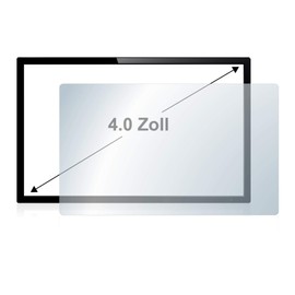 BROTECT 4 Inch Protective Glass for Standard Sizes with 4.0 Inches (10.2 cm) [89 x 50.2 mm, 16:9] - Protective Film Tempered Glass [Extremely Scratch-Resistant 9H, Anti-Fingerprint, Ultra Transparent]