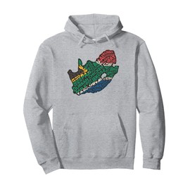 Patriotic South Africa Food Map Africans Pullover Hoodie