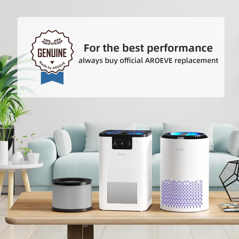 AROEVE MK01&MK06 Air Purifier Replacement Filter, Smoke Remove Material 4
