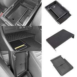 Neepiar 3PCS Center Console Organizer Compatible with 2023 2024 Honda CRV Armrest Storage Box Armrest Hidden Storage Box Secret Compartment Insert Tray Interior Accessories