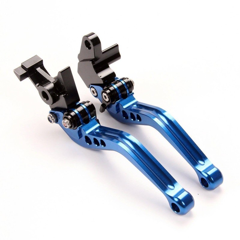 TDR Blue Motorcycle CNC Clutch & Brake Adjustable Short Levers