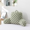 A Nice Night Faux Fur Reading Pillow,Checkered Fluffy Grid Plaid,Bed
