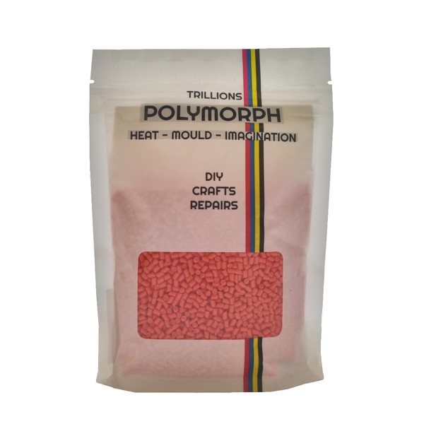 Hand Mouldable Red Polymorph 50g | Thermoplastic | Unlimited Uses - Crafts, DIY Repairs, Modelling, Prototypes