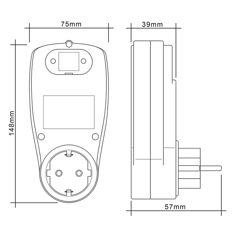 Digital Wattmet Power Meter Energy Meter Voltage Chart Power Measuring